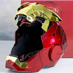 Iron Hero Helmet MK5 Mask- Red and Gold Color, Premium Quality for Cosplay and Costume Party, Ideal for Men and Teens