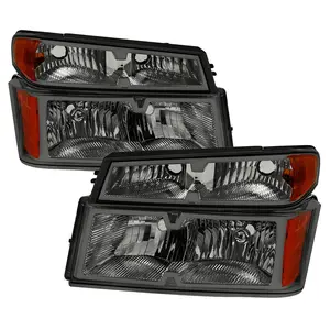 2004-2012 Colorado / Canyon / I-Series Factory Style Headlights & Corner Lights Pair (Chrome Housing/Smoked Lens)