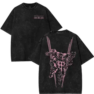 Tusk Act 4 JoJo Steel Ball Run Anime Manga Graphic Shirt, Unisex Vintage Acid Wash Heavy Cotton Top, Y2K Casual Streetwear Crewneck T-Shirt