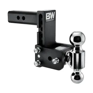 B&W Trailer Hitches Tow & Stow Adjustable Trailer Hitch Ball Mount Fits 2" Receiver Dual Ball 2" x 2-5/16" 5" Drop 10,000 GTW TS10037B