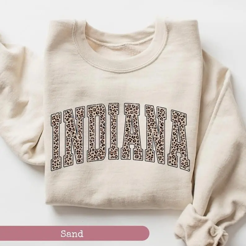 Indiana Sweatshirt, Gift For Friend, Indiana Sports Fan Gift, Indiana Trip Sweatshirt, University Student Gift, Indiana State...