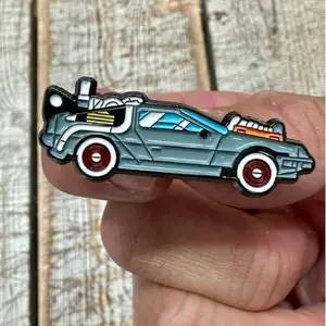 Time Travel car Pin For Men, Interesting Jewelry Gifts For Backpack Hat Clothes Brooch