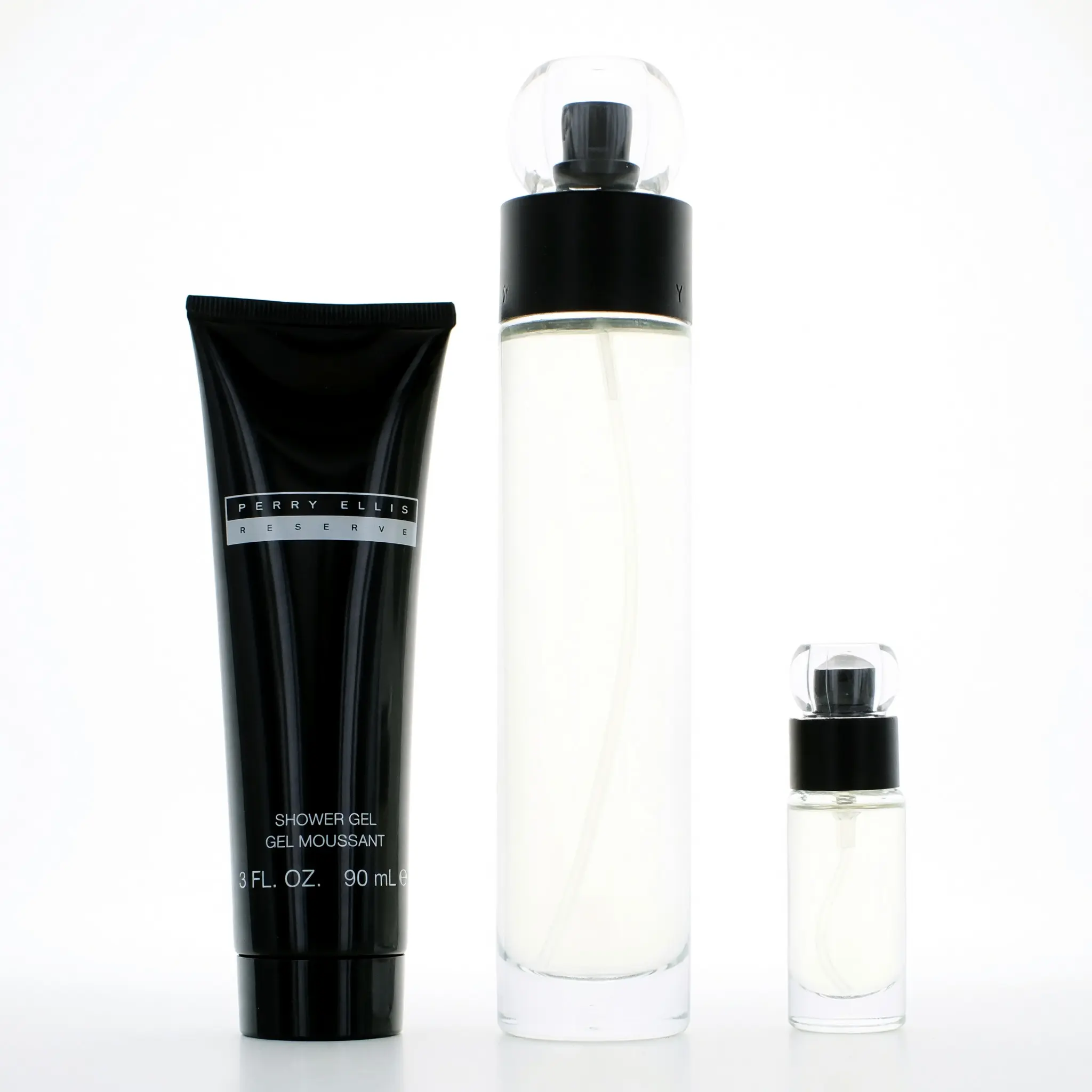 Reserve by Perry Ellis Men's 3-Piece Deluxe Fragrance Set - Scented Aroma Fragrance, Body Care, Shower Gel