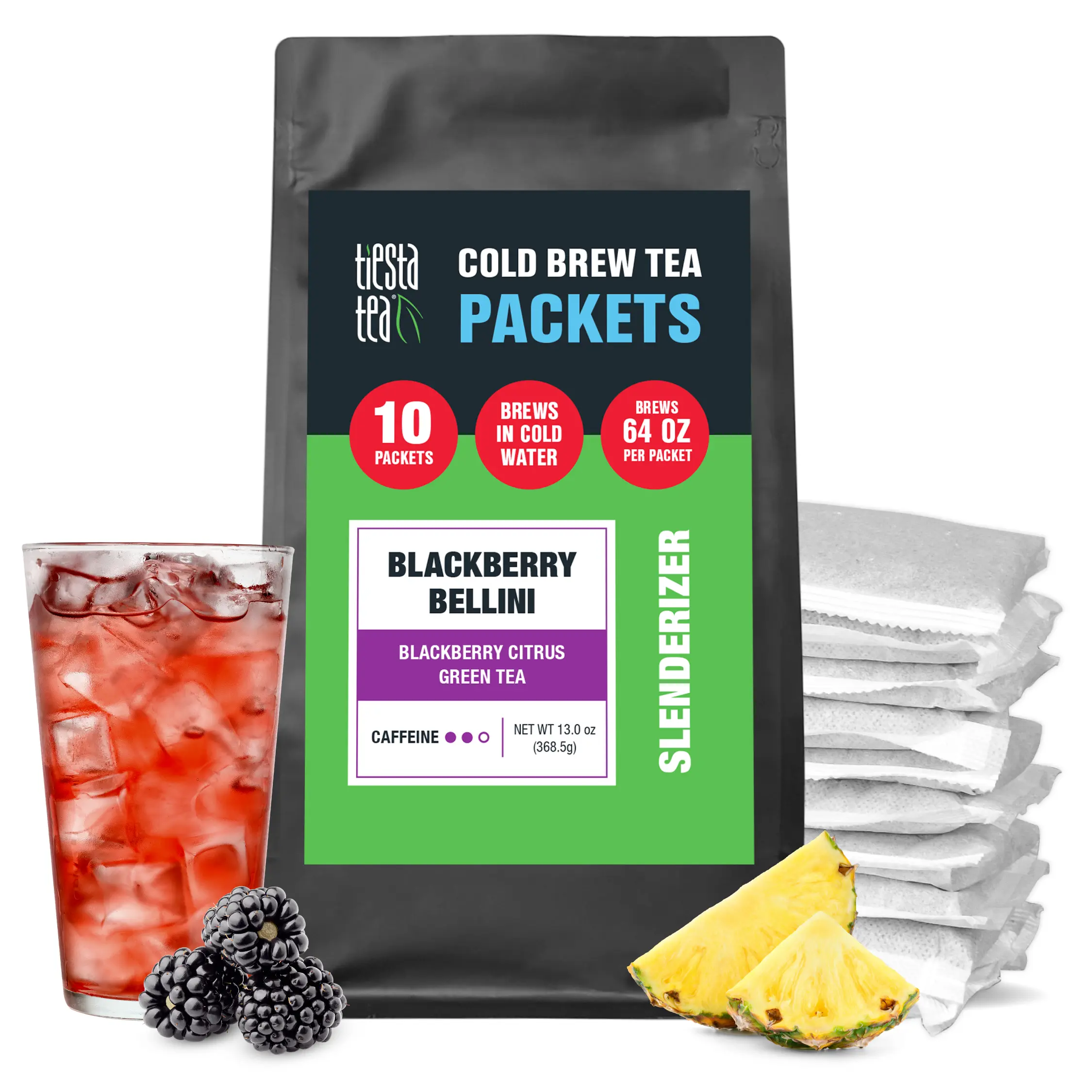 Blackberry Bellini Cold Brew Tea, Fruity Iced Green Tea | Tiesta Tea