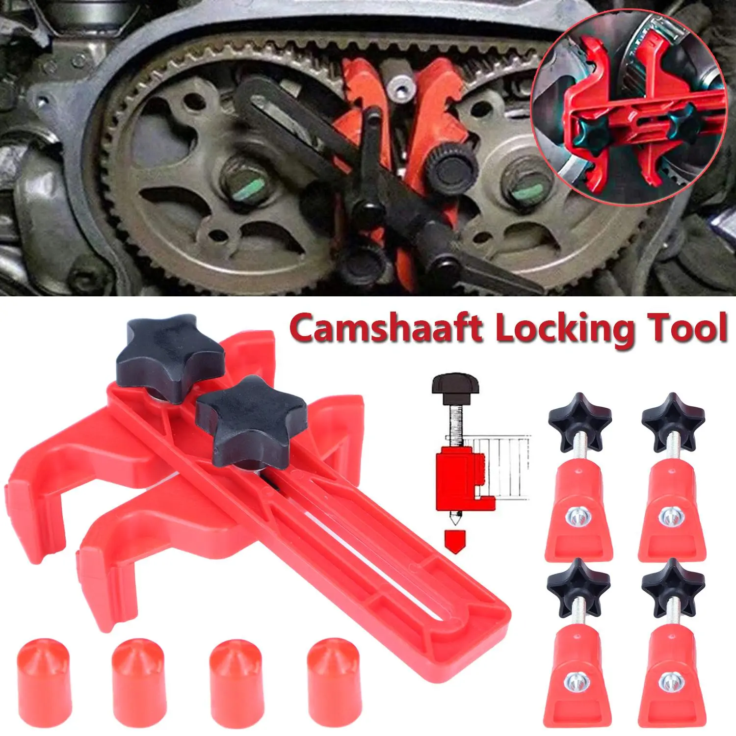 Universal Camshaft Locking Tool, Camshaft Engine Timing Tool, Suitable for Dual Camshaft Engines Such As Gasoline Engines Or Diesel Engines, Automotive Repair Tools, Automotive Maintenance Tools