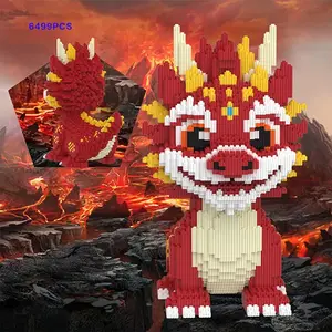 Dragon Design Building Blocks, Building Block Model, 6499pcs/set Creative Desktop Ornament, Educational Assembly Toy for Teenager & Adults