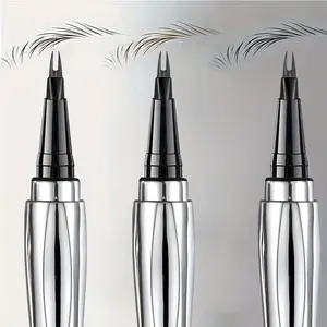 Two Forks Eyebrow Pencils Cosmetic Waterproof Sweatproof Non Fading Long Lasting Natural Wild Eyebrow Beauty Essential Silky Eyebrow Pencil Makeup