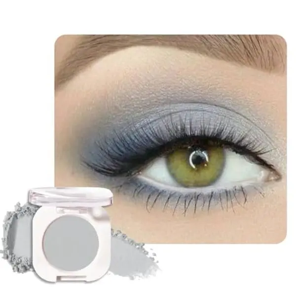 Dusty Grey Single Matte Eyeshadow Makeup, Neutral Powde Eye Shadow for Older Women, Smoky Gray Grey Matte Singles Eyeshadow Palette Pigmented Waterproof,Girls Monochrome Eyeshadows Gift 28