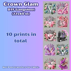 G29 Crown Glam transfers for shirts (10 images)