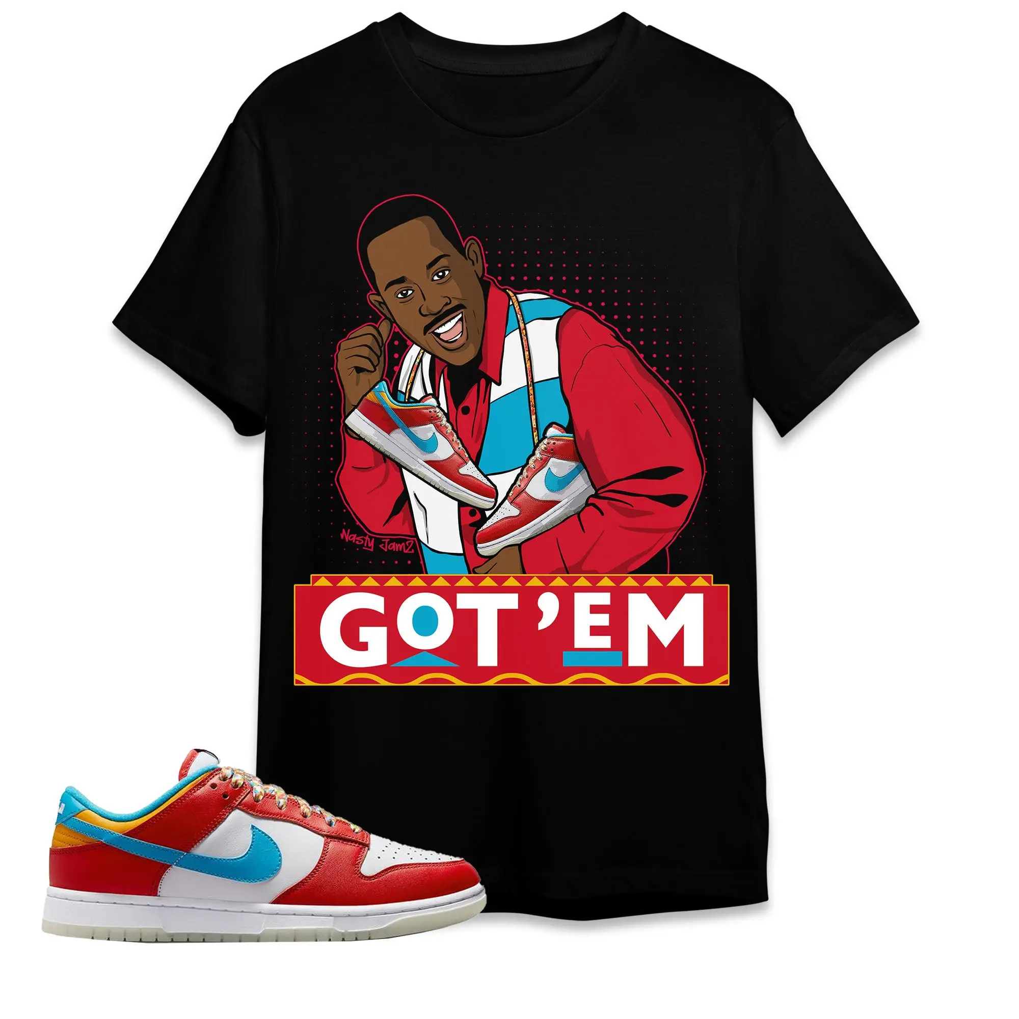 Dunk Low LeBron James Fruity Pebbles Unisex T-Shirt 90s TV Series Got Em, Shirt To Match Sneaker