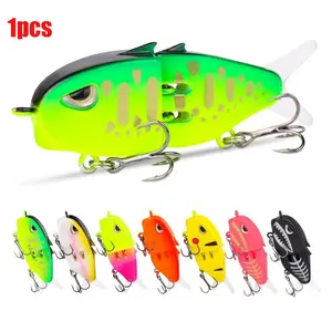 60mm Dual Hook Slow Sinking Bionic Artificial Fishing Lure, Fishing Tackle, Colorful Bass and Pike Bait, Realistic Design, Ideal for Anglers, Artificial Lures