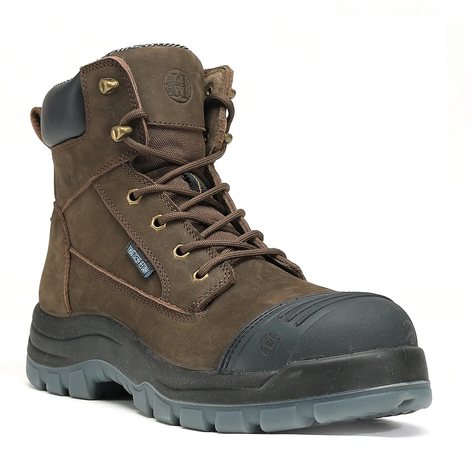 HANDPOINT Men's 6" Composite Toe Leather Work Boots, Waterproof, EH Rated, Slip Resistant TPU Outsole, Kevlar Puncture Resistant Midsole, Oil & Acid Resistant, Anti-Static Boots for Construction, Warehouse & Industrial Work
