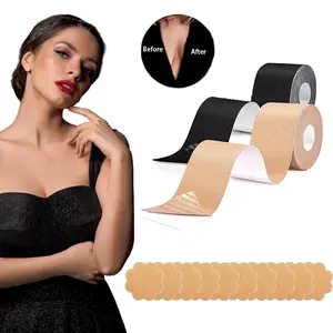 Boob Tape Breast Lift Tape for Large Breasts with 10 Pcs Nipple Covers Invisible Boobtape for A-G Cup  Womenswear for Push up & Shape | Works Great with Sticky Bra Backless Bra or Strapless Bra | Waterproof Sweat-Proof Bob Tape Accessories Underwear