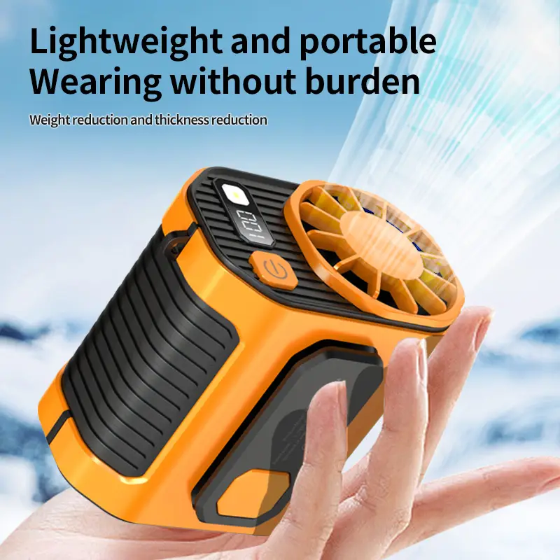 Stay Cool Anywhere with High Speed Waist Mounted Fan - Ten Speed Variable, Small Body with High Power, Essential for Home Travel, Outdoor Camping, Con