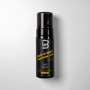 L3VEL3 Leave-In Beard Conditioning Foam - Moisturizing Formula for Lightweight Hair Care with Chamomile for Flawless Results