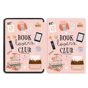 Whimsical Kindle Case, Book Lovers Club Slim Case for E reader 12th Gen Paperwhite Protective Cover, Bookish Girly Gift Ideas 2024