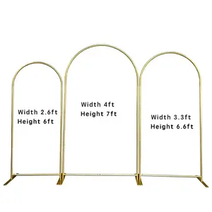 Aluminum Alloy Balloon Flower Gold Arch Backdrop Stand for  Wedding Birthday Baby Shower