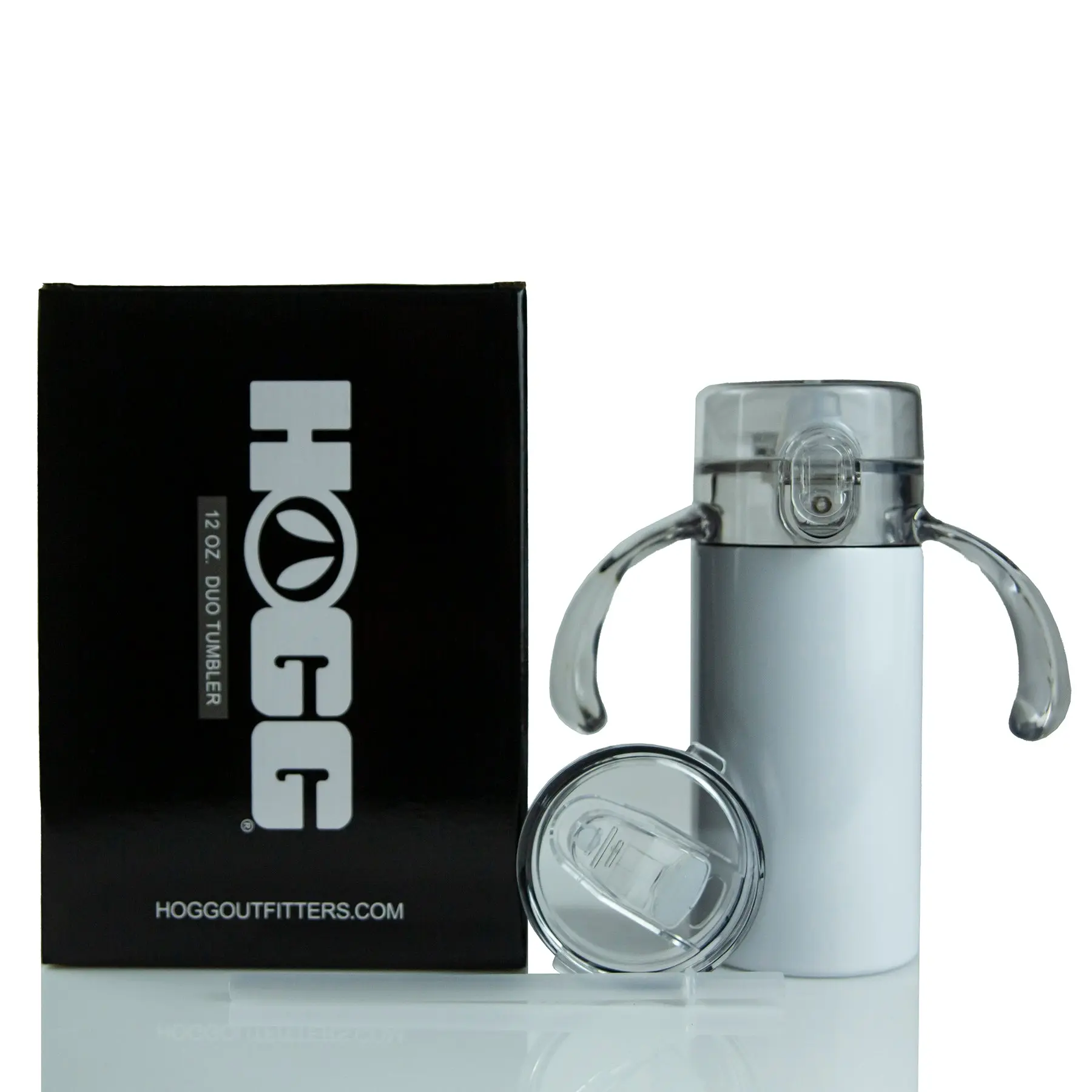 Hogg 12oz Sublimatable Duo Tumbler - Insulated Stainless Steel Flask with Leakproof Lid and Straw - Drinkware
