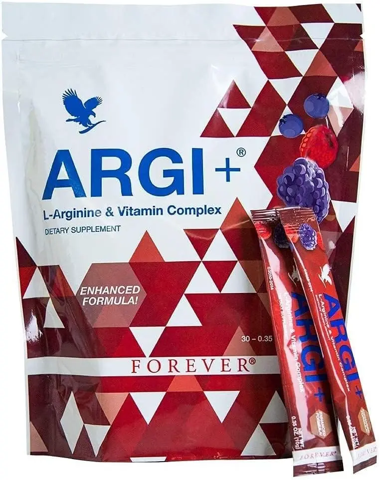 Forever Living Forever Argi+ Gluten-Free Berry Powder Dietary Supplement - 30 Individual Packets, L-Arginine, Vitamin Complex, Convenient Daily Use, Supports Immunity