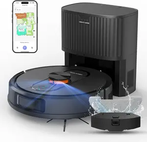 Pureatic Robot Vacuum and Mop Combo, 5000Pa Strong Suction, LiDAR Navigation, Self-Emptying Dock,90-Day Hands-Free,Smart Mapping,WiFi/App/Alexa,Robotic Vacuum for Pet Hair, Dust, Hard Floors and Carpets