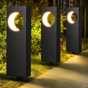 Solar Outdoor Light, 4/6 Count, Crescent Design, Automatic On/off Pathway Lamp, Ideal for Garden and Yard Decoration