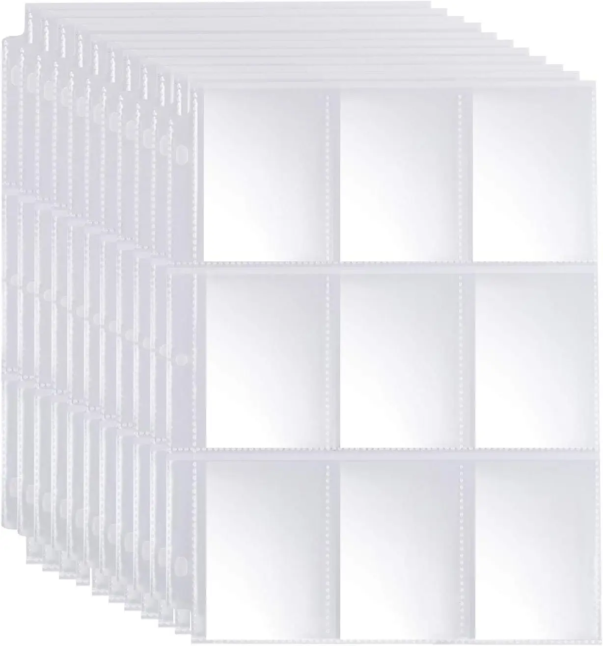 9 Pocket Page Protector - 648 Pockets Premium Double Side Trading Card Sleeves Pages for 3 Ring Binder, Standard Size Card Sheets Protectors