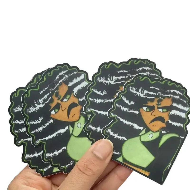 Black Shego Aesthetic Sticker 3x3 Tumblr Sticker Waterproof Vinyl Perfect for Journaling & Laptops Featuring Iconic Design Diy Decal Film