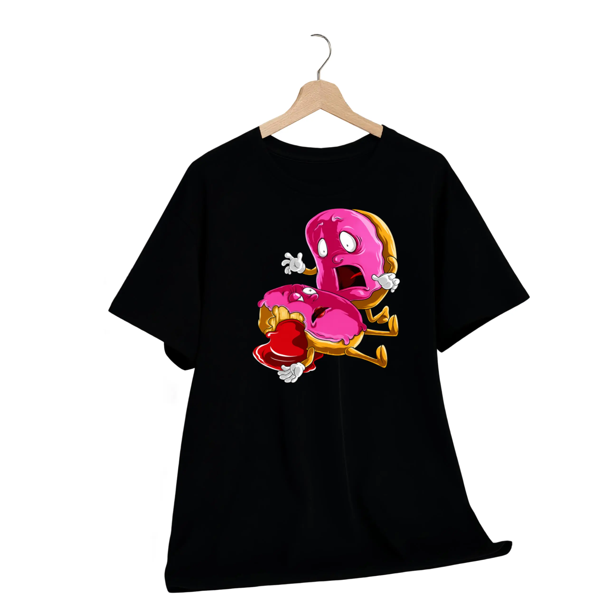 [100% Cotton] Cool Donut And Donut Blood | Funny Doughnut Filling Fan Gift T-Shirt Golf Gift T-Shirt For Men And Women