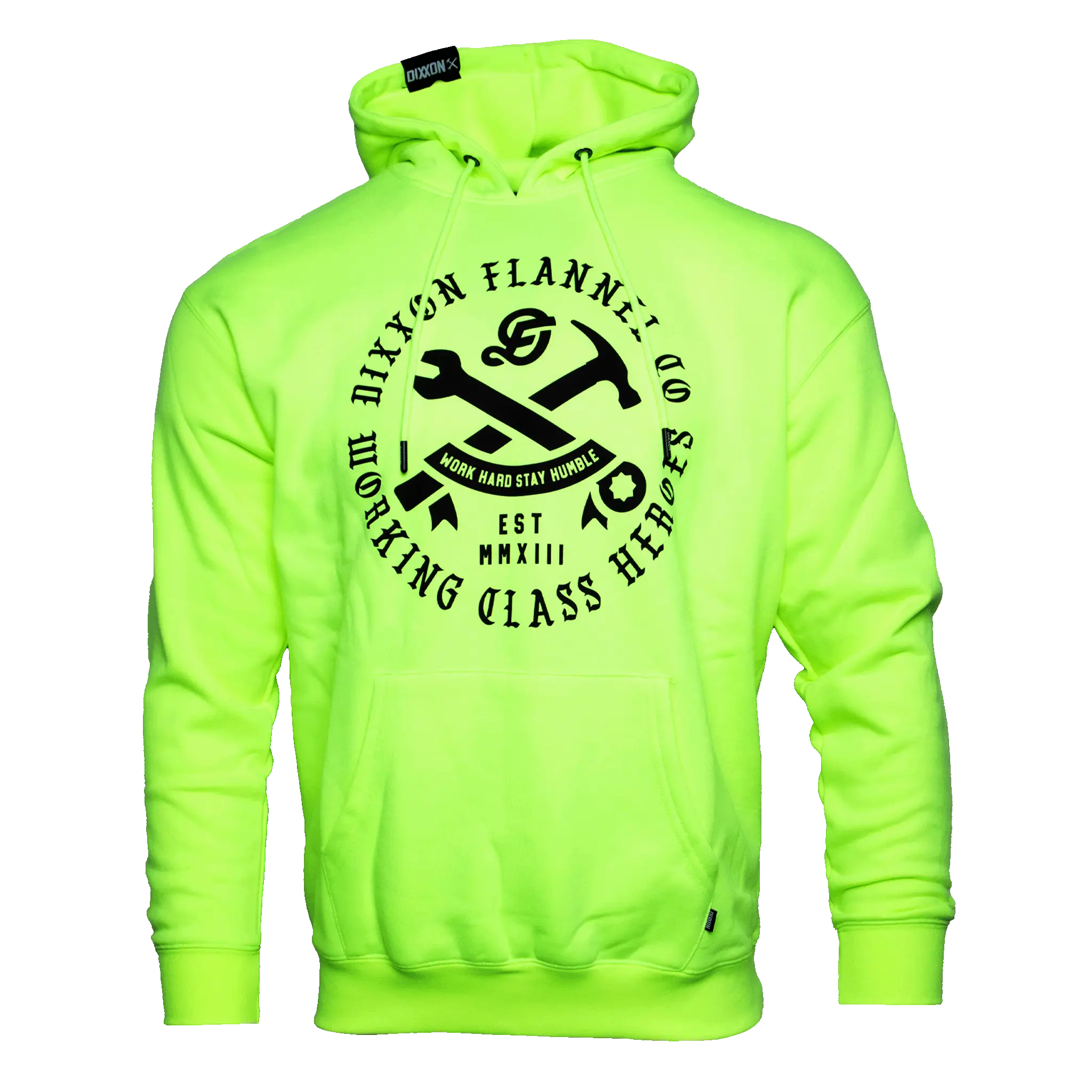 Working Class Heroes Hi-Vis Pullover Hoodie - Yellow Working Class Heroes Hi-Vis Pullover Hoodie - Yellow
