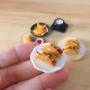 4pcs/set 1/12 Scale Dollhouse Miniature Taco's Baking Bread, Blyth Ob11 Bjd Doll House Kitchen Play Toy Accessories, Birthday Gift