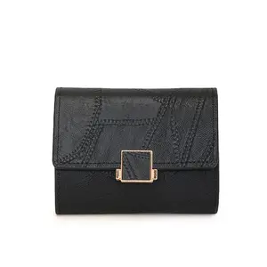 Vintage Women Wallet Short Leather Small Purse Mini Female Fashion Multi-Card Card Holder Coin Purse Multi-functional Clutch Bag