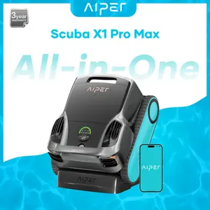 Aiper Scuba X1 Pro Max All-in-One Pool Cleaning Robot & Skimmer with 8,502 GPH Suction, Pool Vacuum，Ultra-fine Filtration, Smart Surface Parking, for All Inground Pools