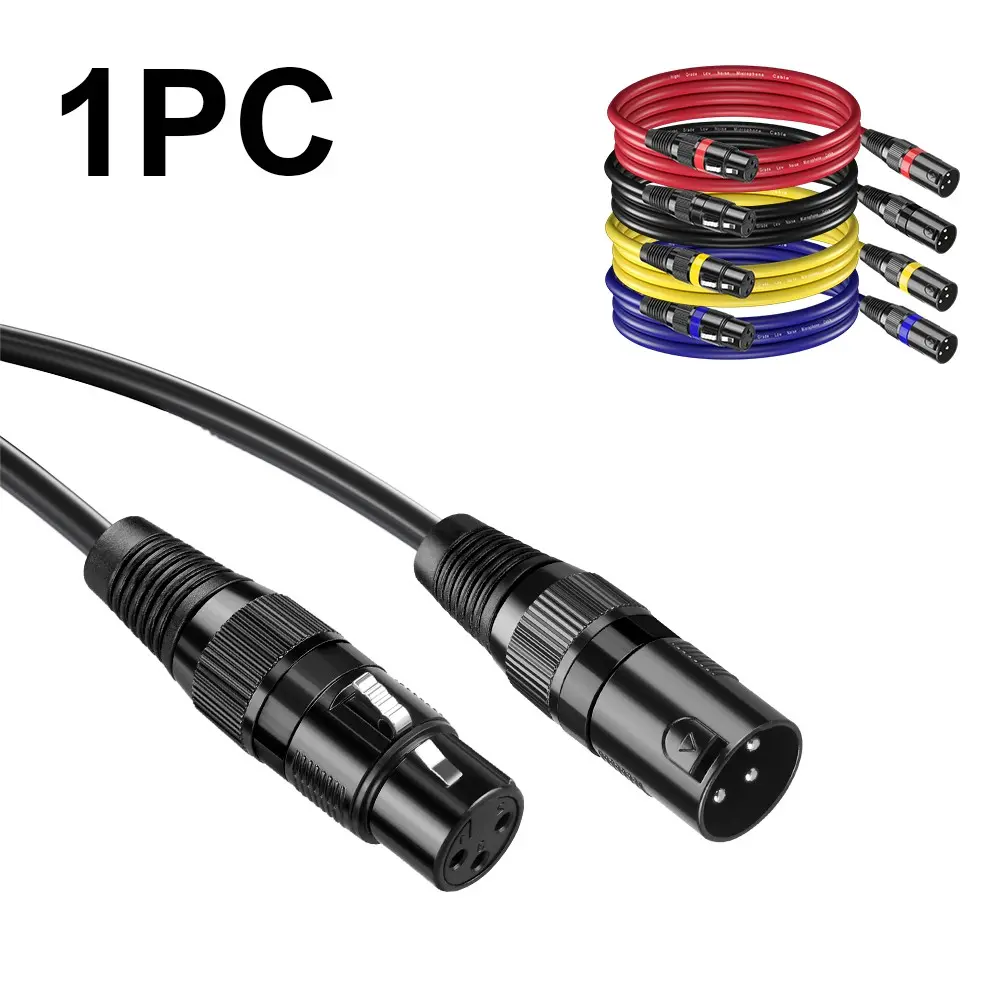 XLR Audio Cable - 3-Pin Balanced Effective Noise Rejection Lossless Live Audio Transmission XLR Male To Female Microphone Cable - For Microphone Mixers Studio Podcasts Sound Card Etc