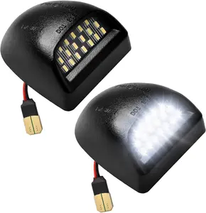 LED License Plate Light Tag Lamp Assembly Replacement for Chevy Silverado 1500 2500 3500 Suburban Tahoe GMC Sierra Yukon XL for Escalade, 6000K White, Pack of 2 outdoorfun