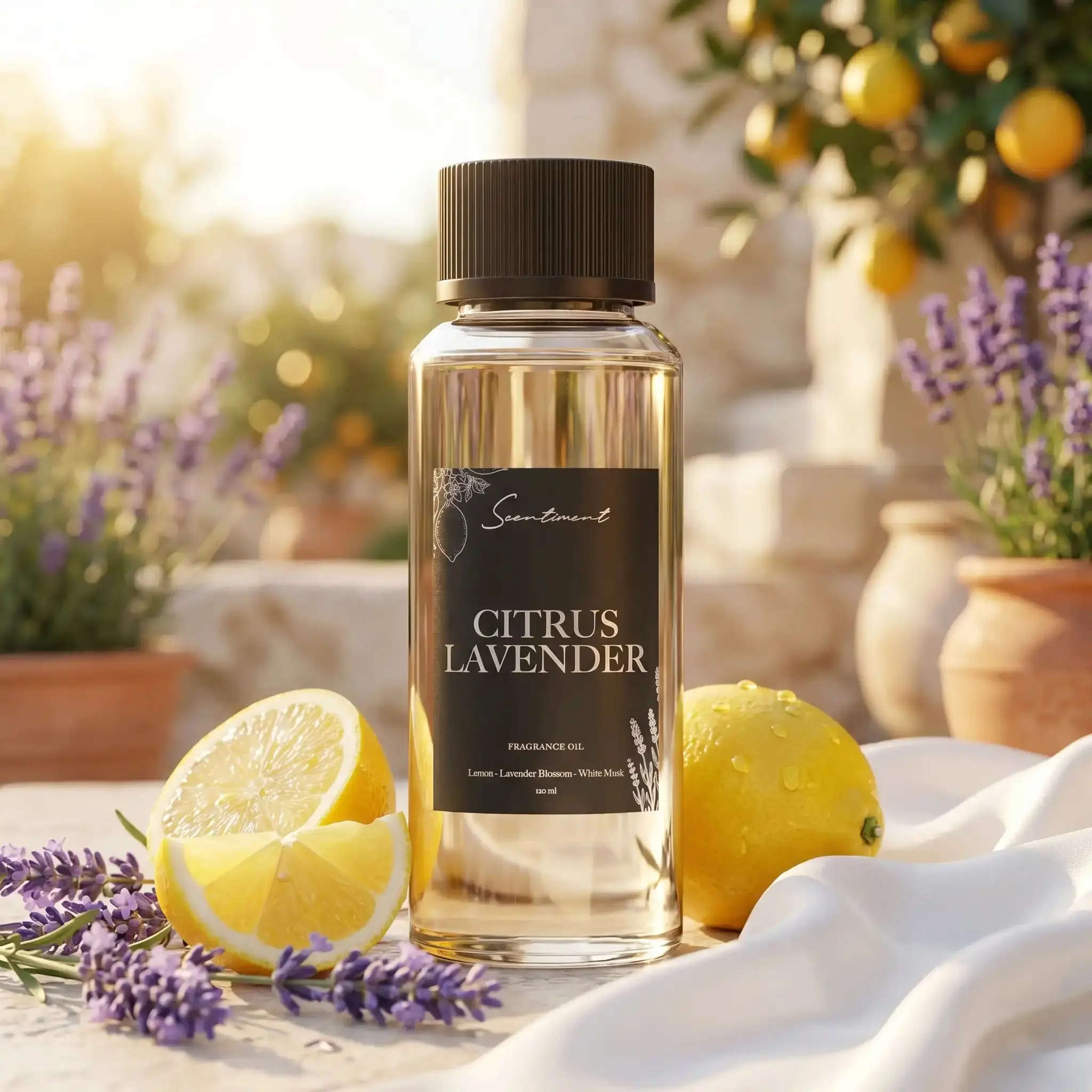 Citrus Lavender Fragrance Oil | Bright Lemon, Lavender Blossom & Soft Musk Scent | Premium Diffuser Oil for Home Fragrance
