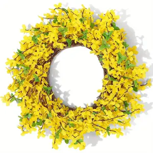 1 Piece Artificial Flower Wreath, Handmade Decorative Door Garland, Seasonal Home Decoration, Wedding & Party Wreath
