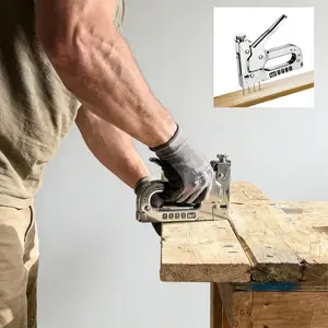 Heavy-duty staple gun set with 800 staples, multifunctional for upholstery, carpentry, furniture, and door/window repairs—one gun for all your fixing tasks.