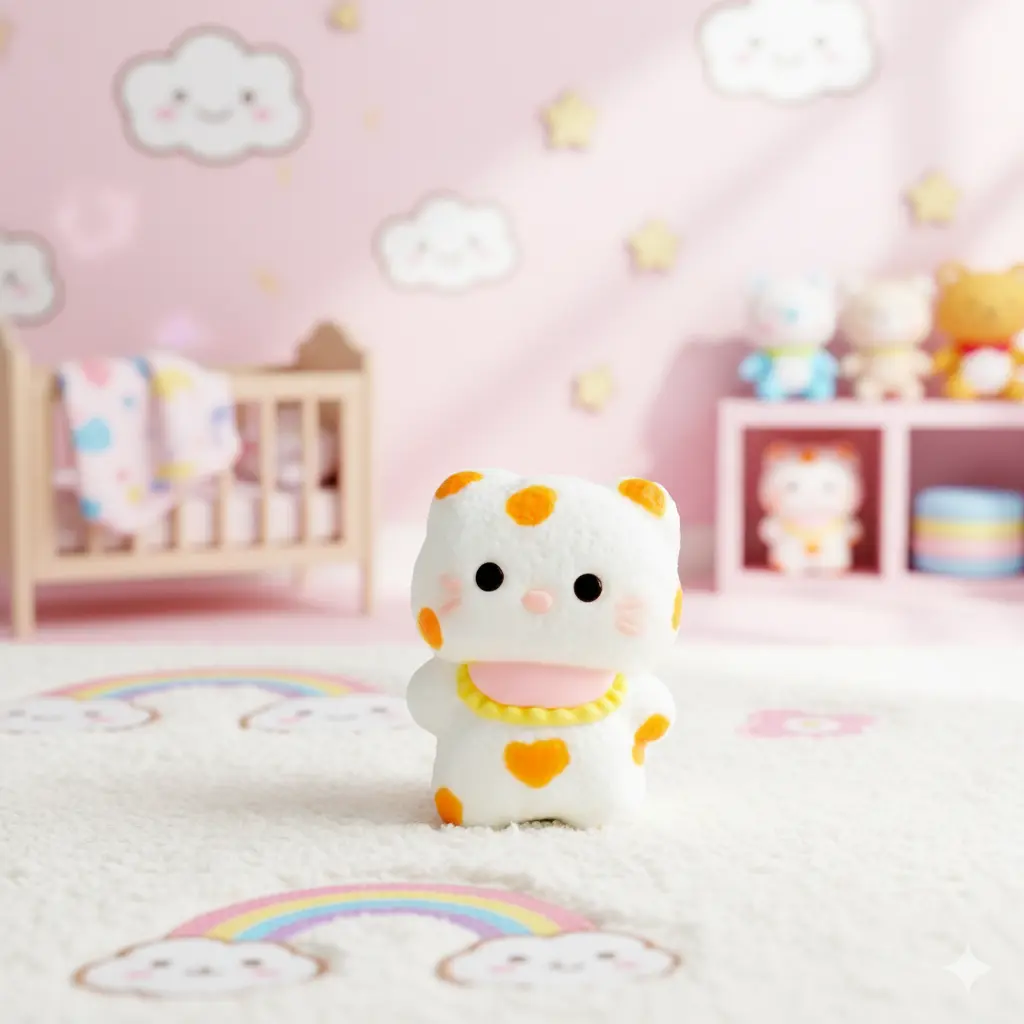 Furry kitten taba squishy toys handmade full silicone reborn squishyies,gifts for girls and boys
