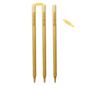 Cricket Stumps Wood Wicket Pro Plus CBB Finest Quality Set of 3 Stumps with Bails