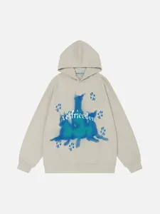 Aelfric Eden Blurring Doberman Graphic Hoodie Fashion Long Sleeve Hoodie Pullover Hooded Sweatshirt Unisex