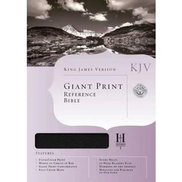 Used KJV King James Giant Print Reference Bible - Black Genuine Leather, Indexed, English Edition for Churches, Ministries (Holman Bible Publishers)