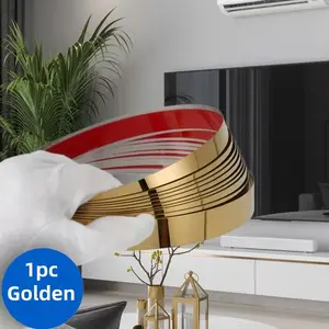 Stainless Steel Decorative Strip TV Background Wall，Stainless Steel Mirror-Finish Peel and Stick Wall Trim,Ceiling,Titanium Wall， Ceiling Edges Strip，Mirror Living Room Decoration