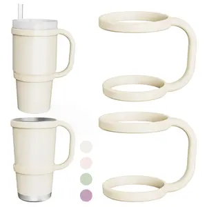 NiHome Tumbler Handles Compatible with 20oz Stanley Quencher 20oz YETI Rambler Tumblers, Silicone Tumbler Handles for Home Travel Outdoors Daily Use, BPA-Free and Dishwasher Safe