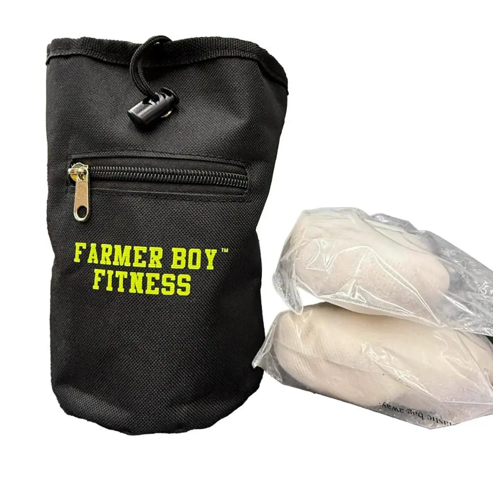 Farmer Boy Fitness Chalk - Premium Magnesium Carbonate Gym Chalk in Convenient Bag for Weightlifting Rock Climbing & Gymnastics