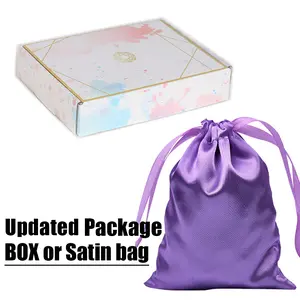 1 Piece Satin Bag Or Box For Human Hair Wigs Bling Hair Fashion