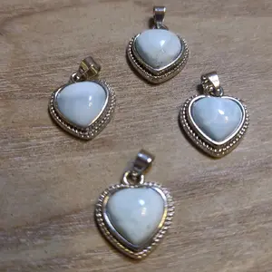 Larimar Crystal Heart Pendant