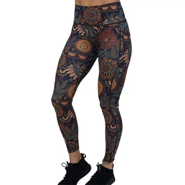 CVG Wanderlust Women's Athleisure Fitness Leggings - Elastic Waist Tights, Solid Pocket Womenswear Bottoms, Elastic Waist Leggings