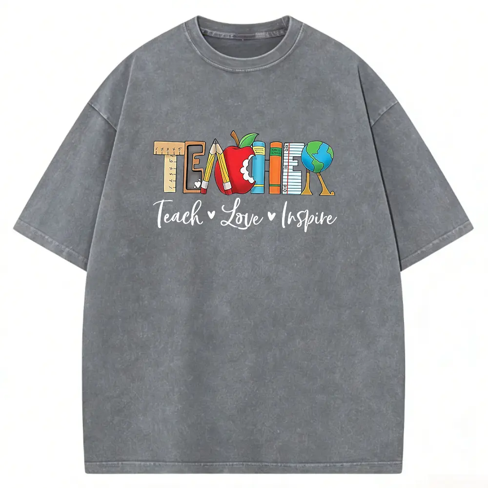 Washed T-shirt-Grey