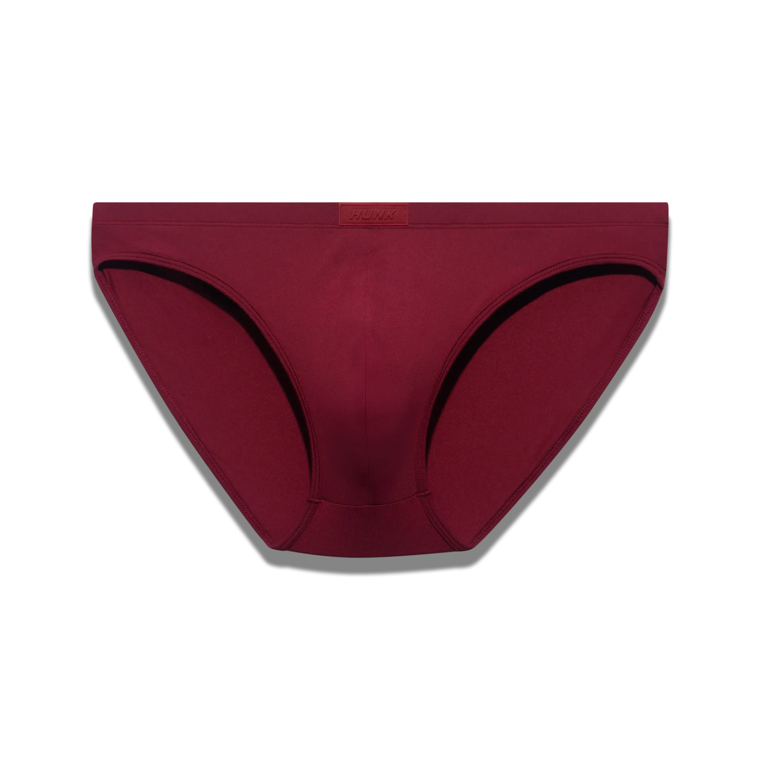 HUNK Men’s Bordeaux Hybrid Swim Brief, 2-in-1 Stretch Underwear and Swimwear with Supportive Pouch