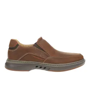 Clarks Mens Un Briley Step Slip On Casual Shoes - Brown